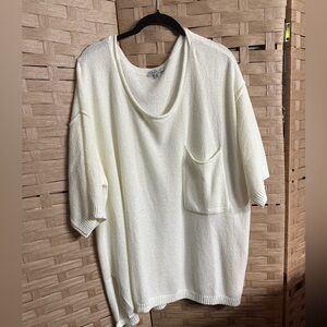 NWOT -White Birch Cream Scoop Neck Sweater-Super Soft!!🥰